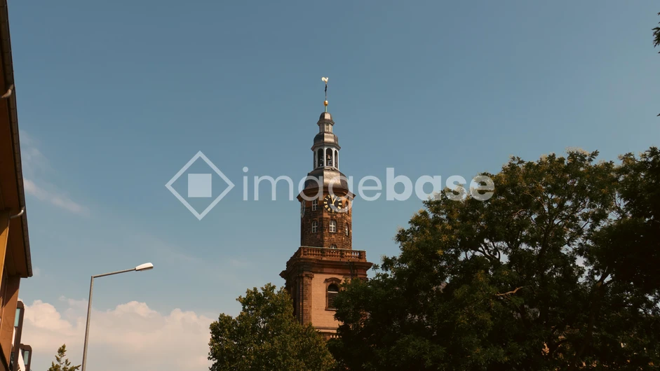 Historic Clock Tower against Blue Sky