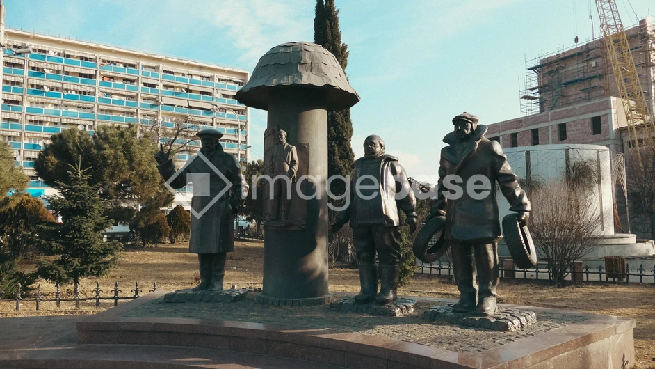 Statue Installation in Urban Park