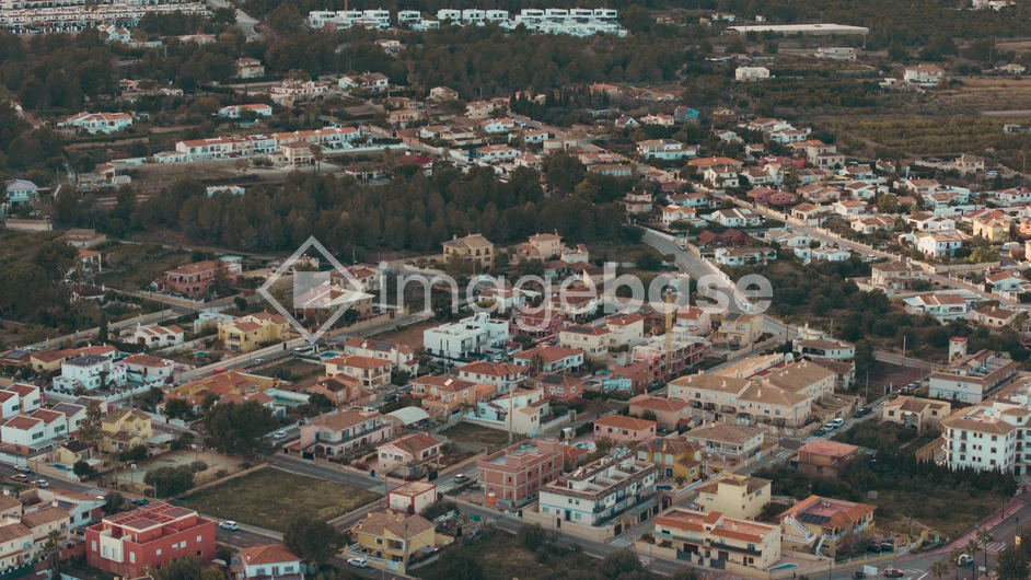 Aerial View of a Suburban Area