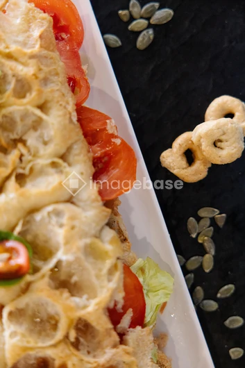 Gourmet Sandwich with Fresh Ingredients