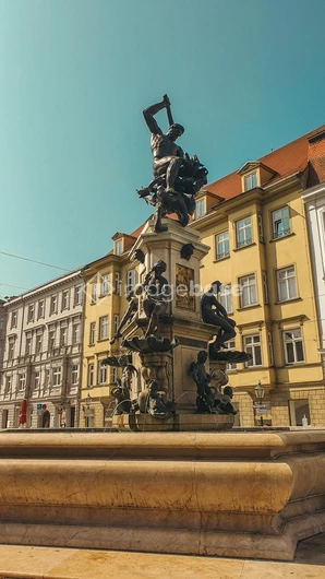 Historic Fountain in Urban Setting