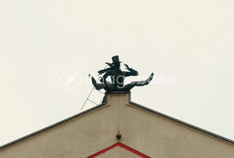 Silhouette of Rooftop Sculpture