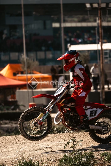 Motocross Rider in Action