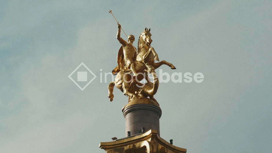 Golden Equestrian Statue
