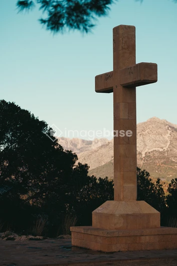 Mountain Cross at Sunset