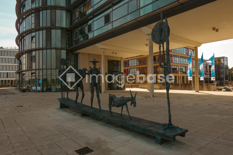 Modern Sculpture in Urban Setting
