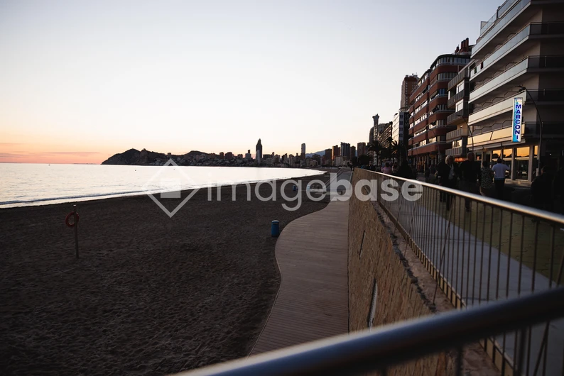 Sunset at Seaside Promenade