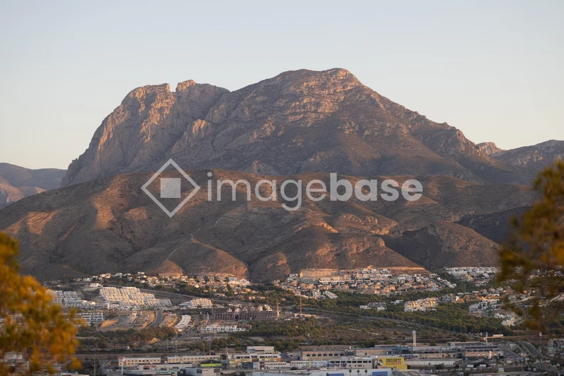 Mountain Overlooking Cityscape