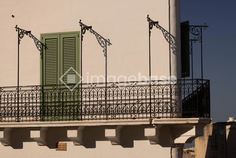 Ornate Balcony in Sunlight