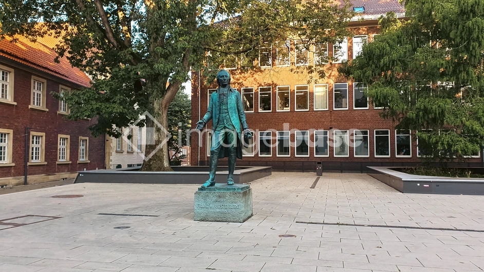 Statue in a Courtyard