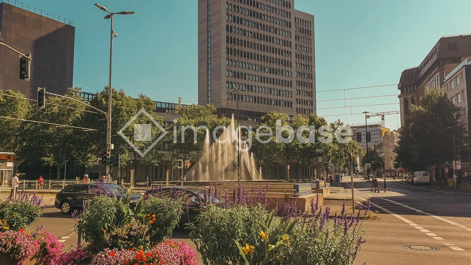Urban Fountain and Flora