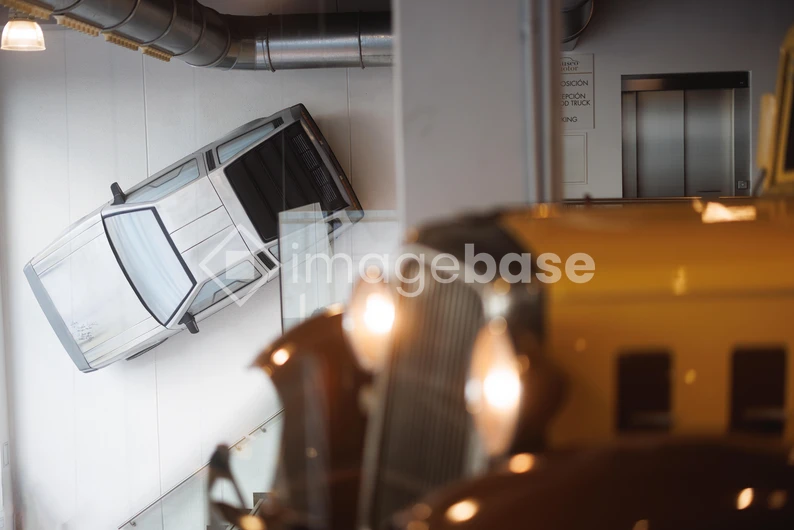 Vintage Cars in a Museum