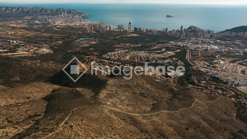 Aerial View of Coastal Cityscape