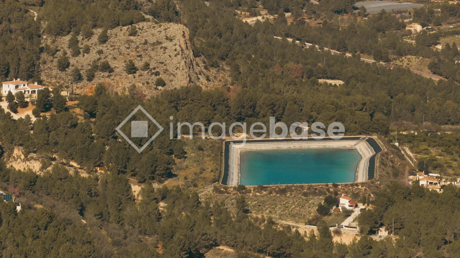 Reservoir Amidst Forest