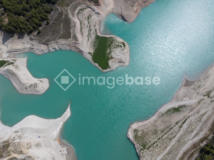 Aerial View of Turquoise River