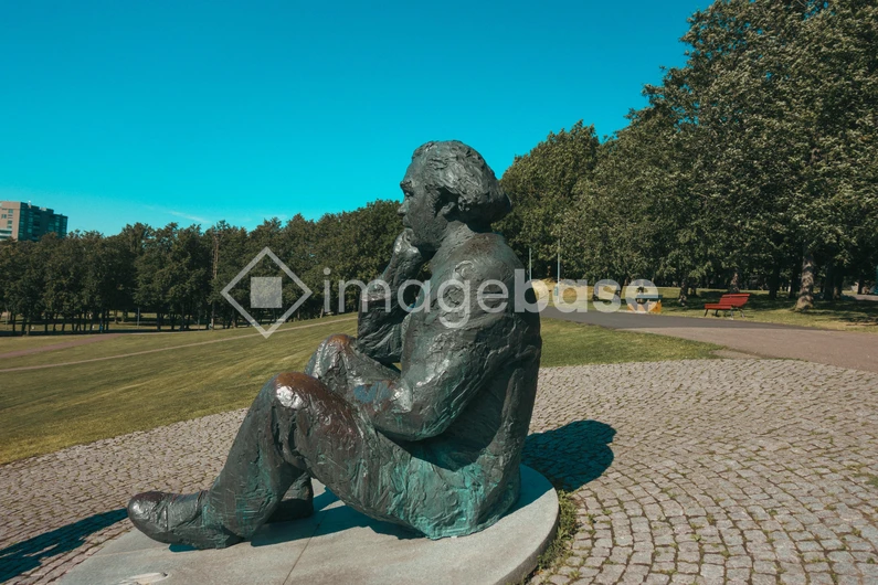 Bronze Statue in Park