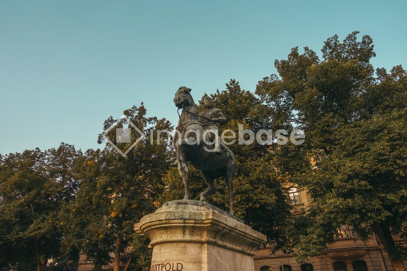 Equestrian Statue in Park