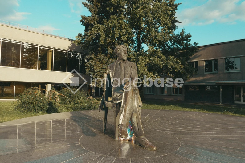 Statue in Urban Park