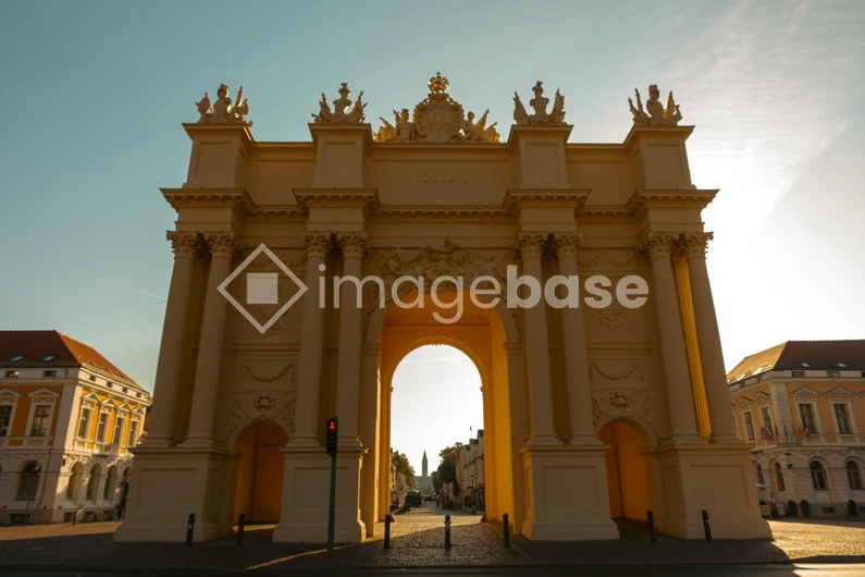 Sunlit Historical Archway