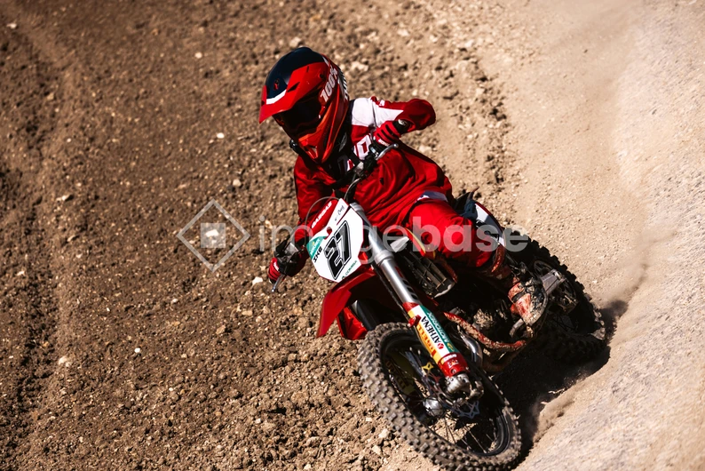 Motocross Rider in Action
