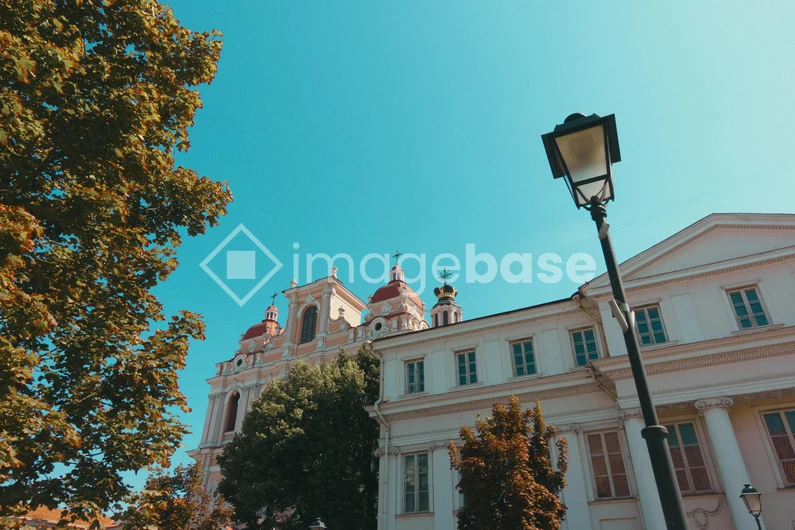 Historic Architecture Under a Clear Sky