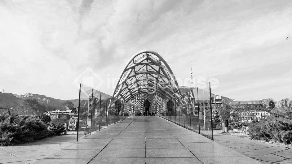 Modern Bridge in Urban Setting