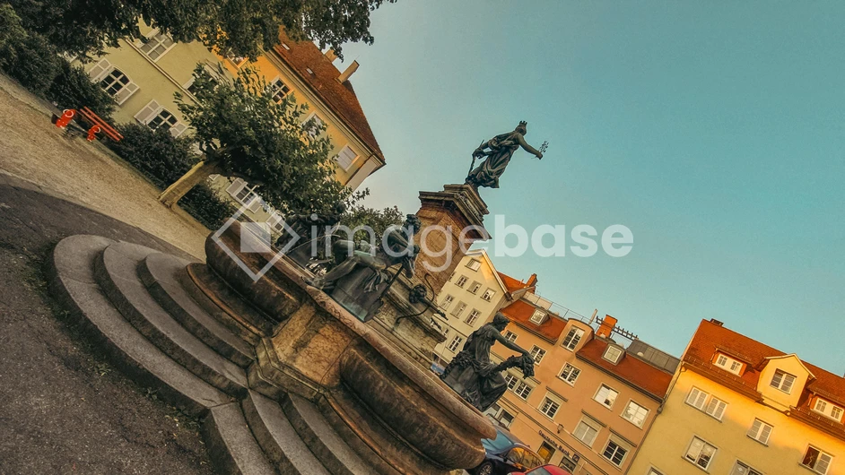 Historic Fountain in Urban Setting