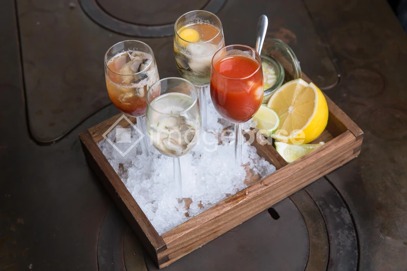 Oyster Cocktail Presentation
