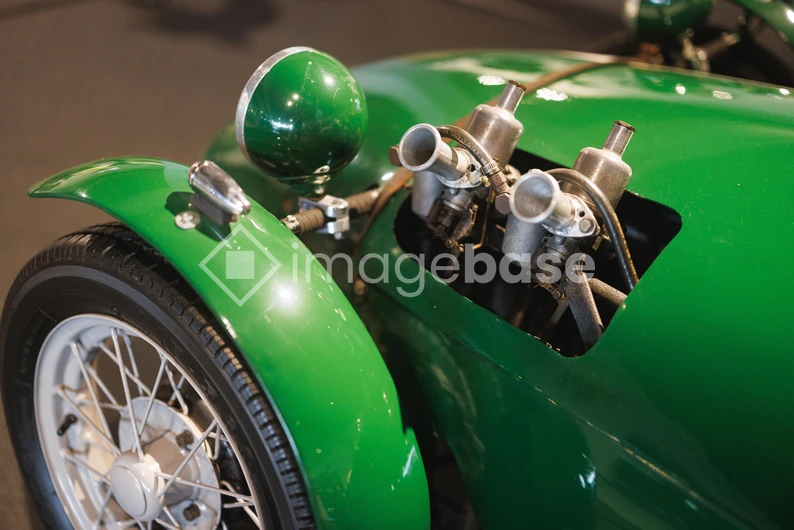 Vintage Green Car Detail