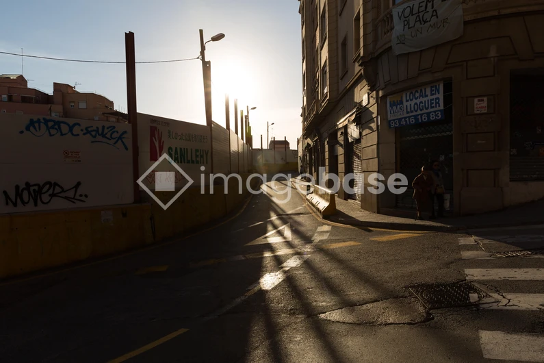 Sunlit Urban Street