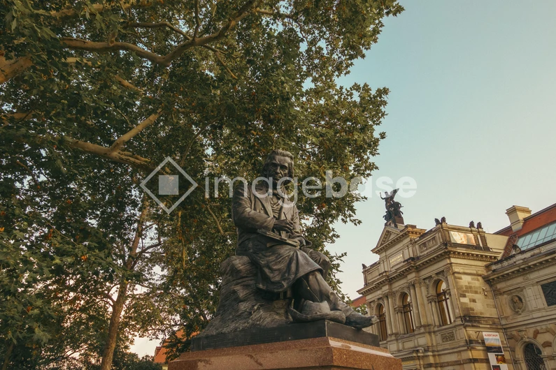 Historic Statue in Urban Setting