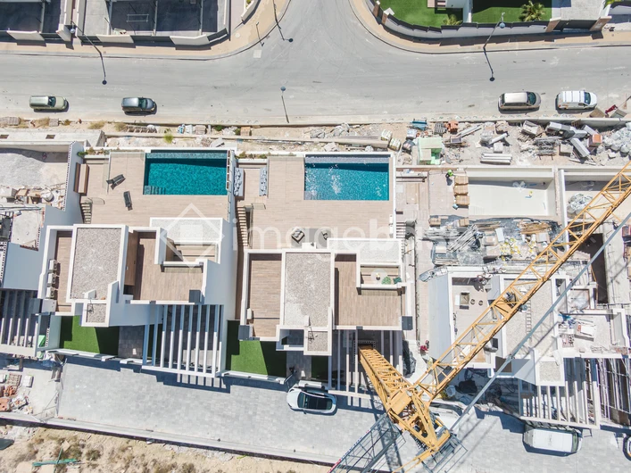 Aerial View of Construction Site