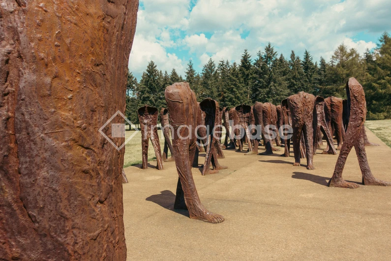 Abstract Sculptures in Park