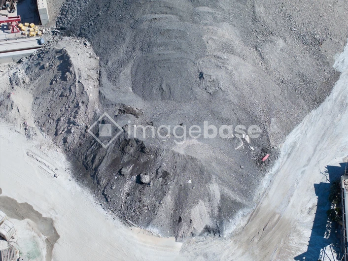 Aerial View of Gravel Quarry