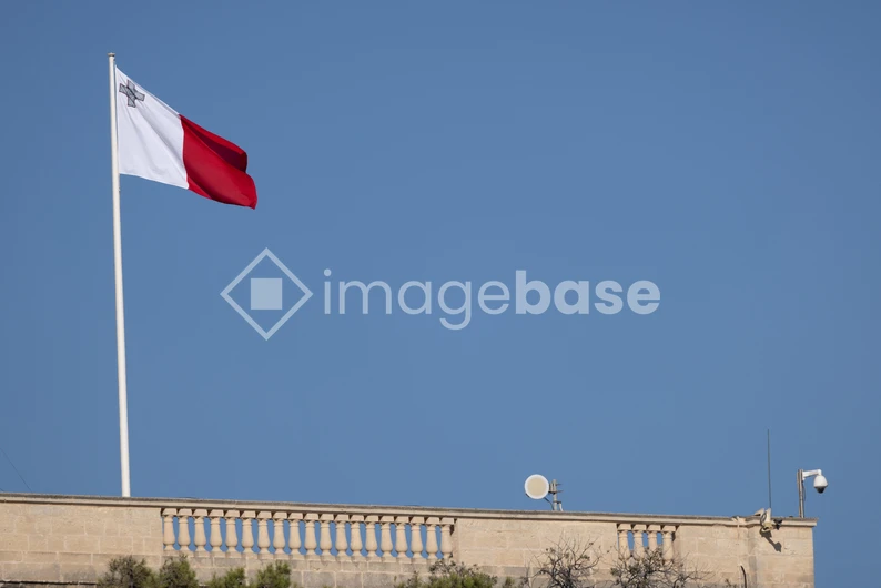 Flag atop Building