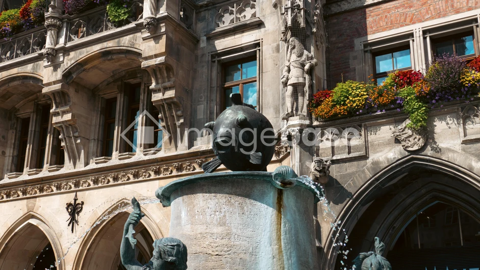 Historic Fountain in Front of an Architectural Landmark