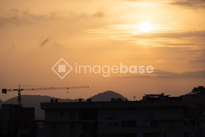 Sunset Over Cityscape