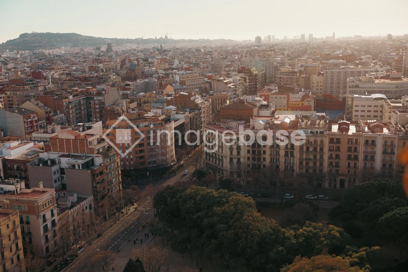 Cityscape Overlooking Barcelona