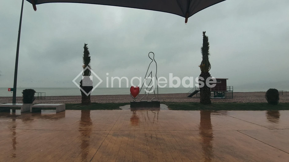 Rainy Beach Walk