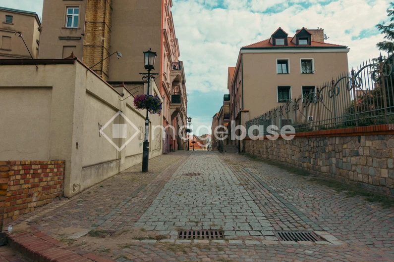 Cobblestone Street Scene
