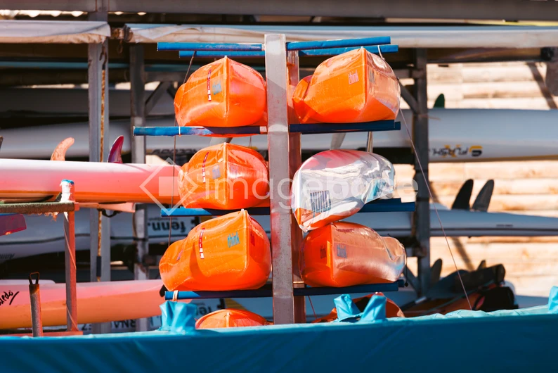 Colorful Kayaks Ready for Adventure