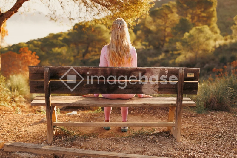 Serenity on a Rustic Bench