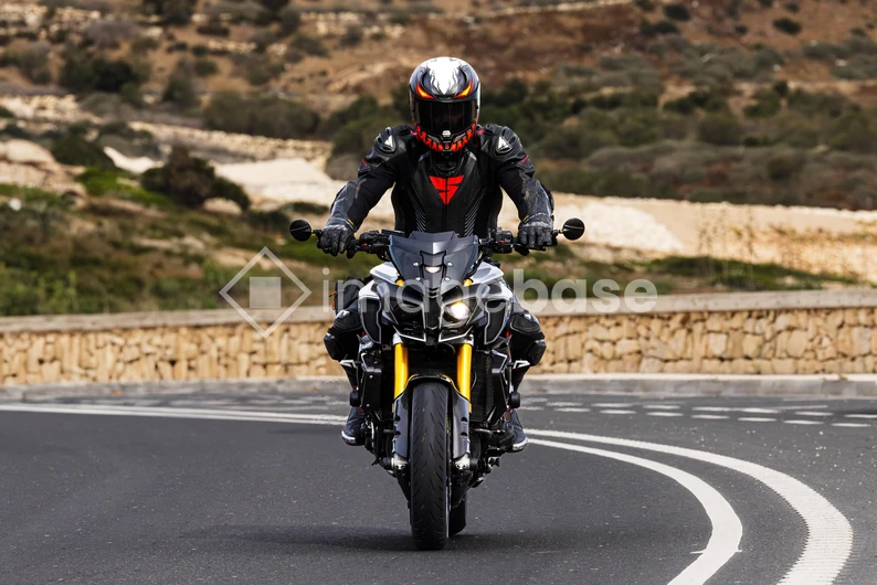 Motorcyclist on Scenic Road