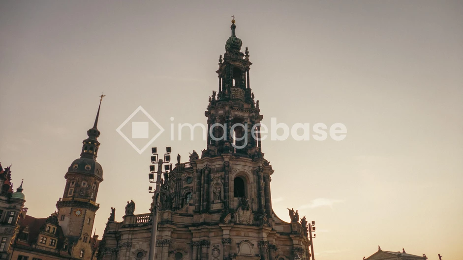 Historic Tower at Sunset