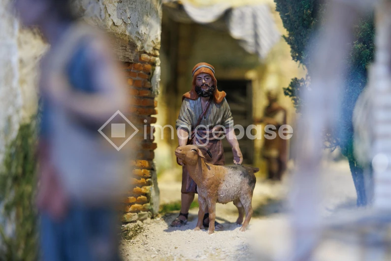 Rustic Figurines and Goat