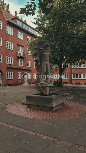 Urban Courtyard Statue