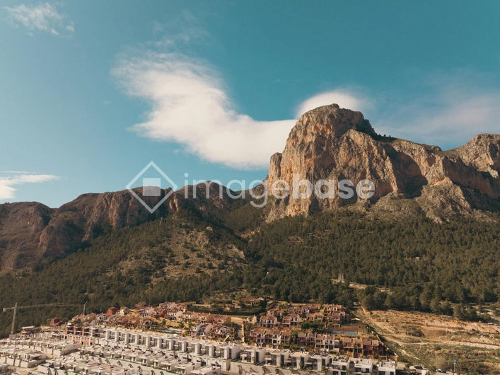 Mountain View with Town Below