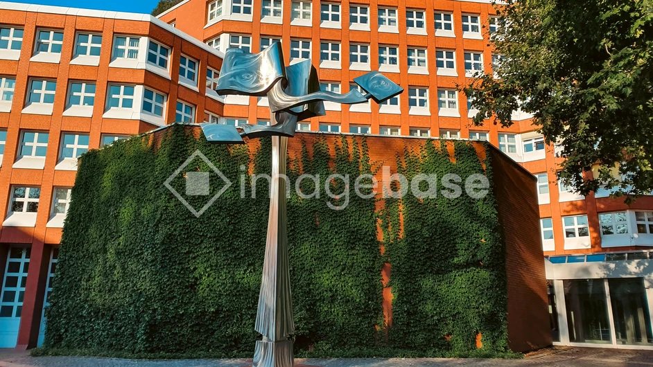 Modern Sculpture in Urban Setting