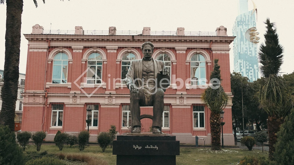Historic Building with Statue