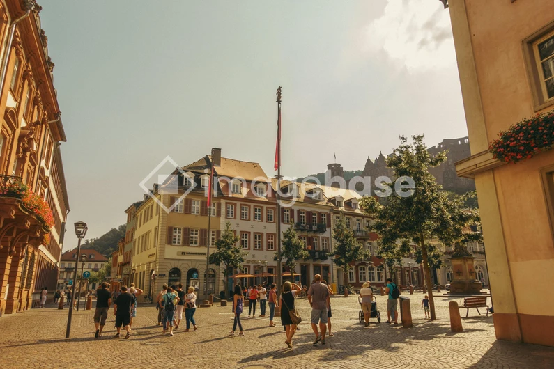 Busy European Square